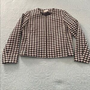 Talbots Houndstooth Jacket with POCKETS - Wool Blend